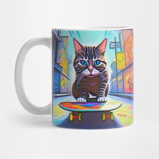 Cool Skateboarding Cat Mug